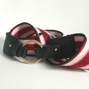 NWT Martina Mori Leather and Woven Waist Belt